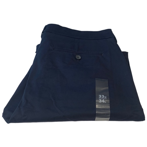 SOLD - $88 Express Athletic Slim Hyper Stretch Chino Navy NWT Size 33x34 Pants - Picture 4 of 7